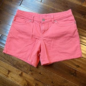 Sonoma Life+Style Coral Denim Shorts Size 8